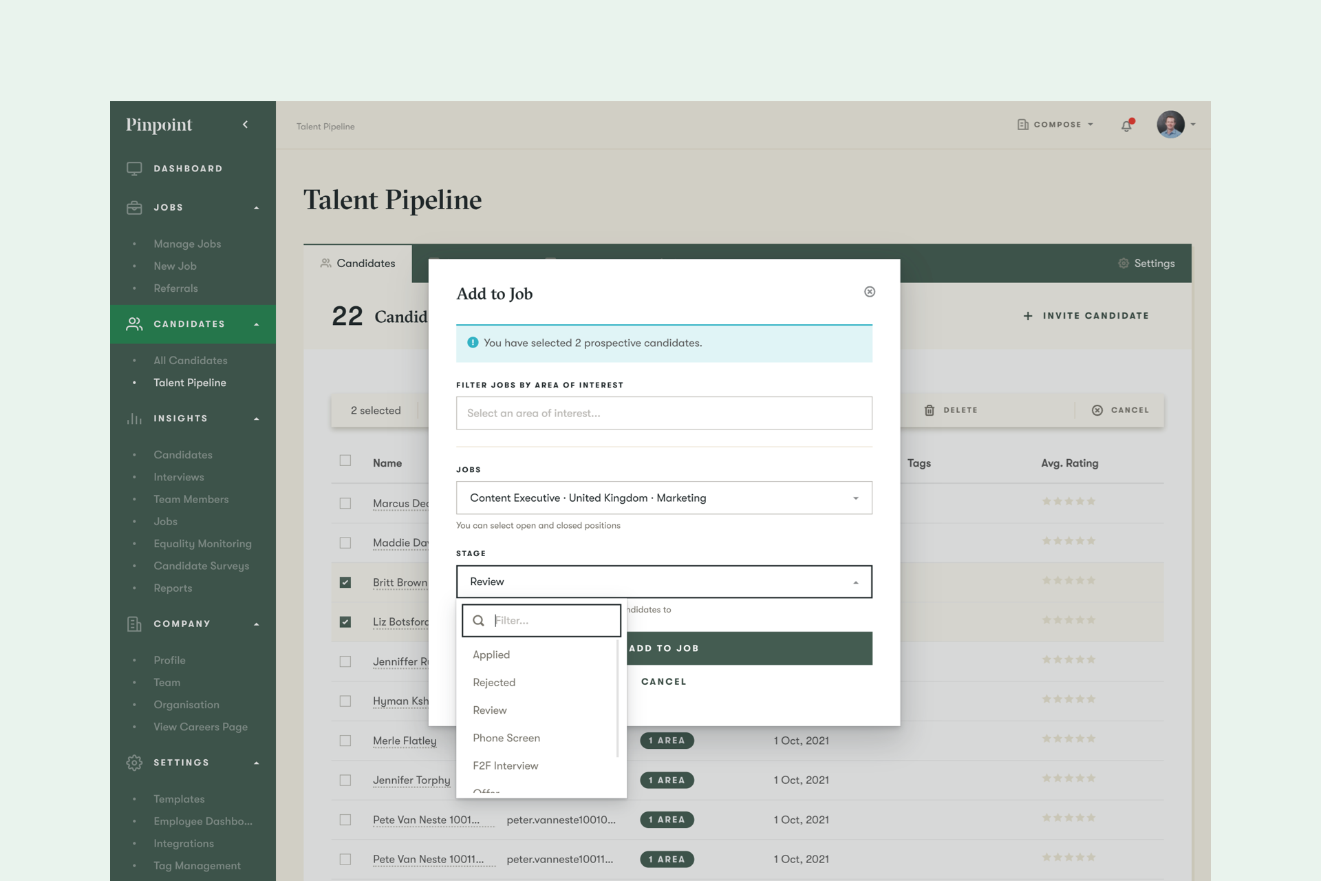 Pinpoint Talent Pipeline